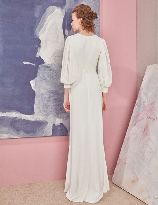 【即納】ヴィンテージスリーブドレス｜ロングスリーブ×上品シルエット｜新品