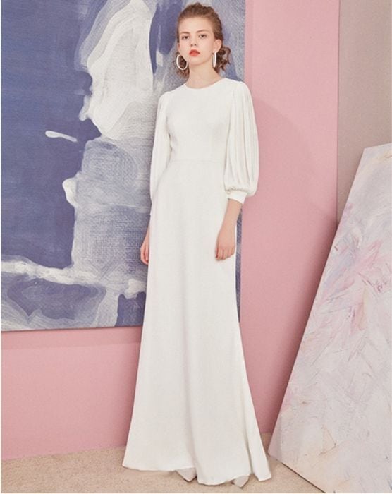 【即納】ヴィンテージスリーブドレス｜ロングスリーブ×上品シルエット｜新品