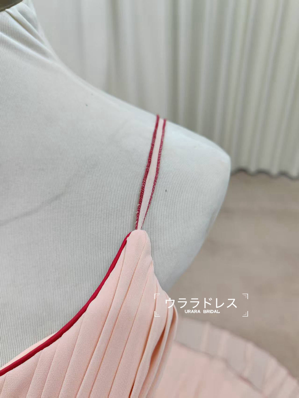 とろみサテン キャミソール ウェディングドレス 前撮り 二次会 ミニマルデザイン